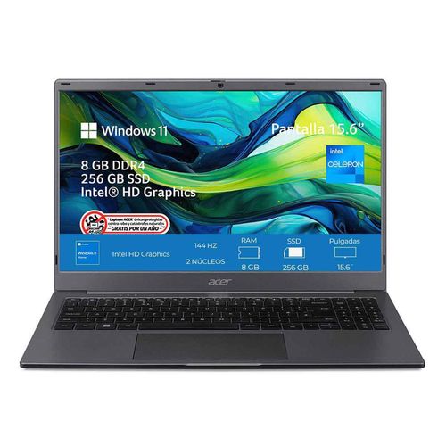 Laptop Acer Aspire Lite 15.6 Pulgadas FHD Celeron N4500 8GB 256GB SSD