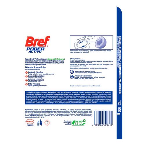 Canastilla para Baño Bref WC Poder Activo Pino 100g