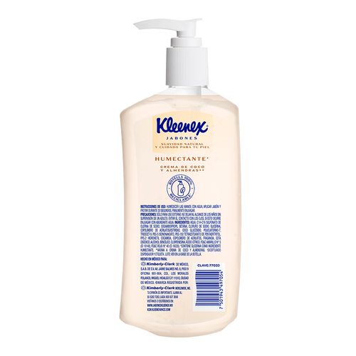 Jabón Líquido para Manos Kleenex Humectante Coco y Almendras 450ml