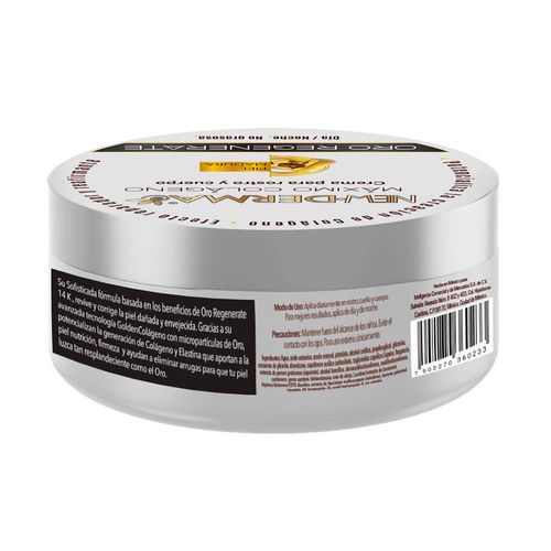 Crema Corporal NewDerma Cara y Cuerpo Oro Regenerate Tarro 200ml
