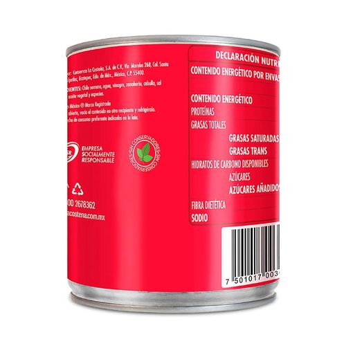 Chiles Serranos La Costeña Enteros en Escabeche 820g