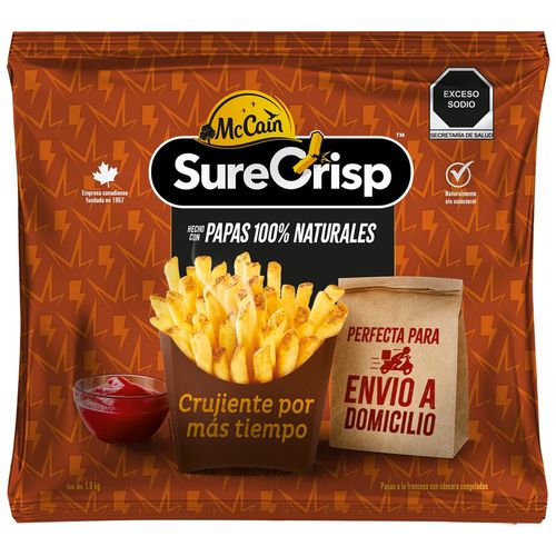 Papas SureCrisp Corte Recto McCain 1.8Kg