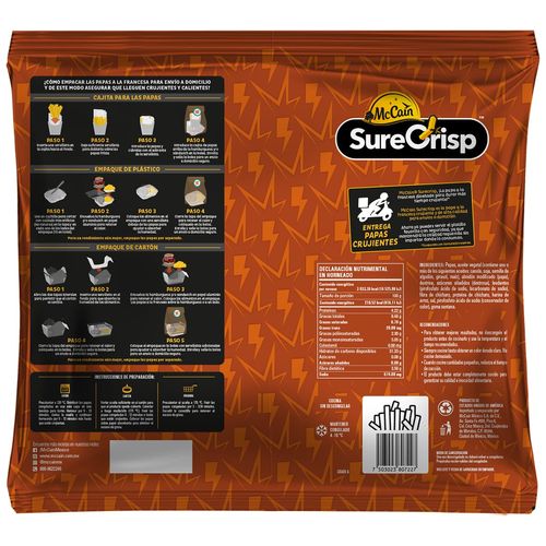 Papas SureCrisp Corte Recto McCain 1.8Kg