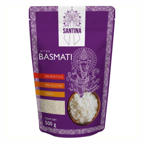 Arroz Gourmet Basmati Santina Cultivado al Pie del Himalaya 500g
