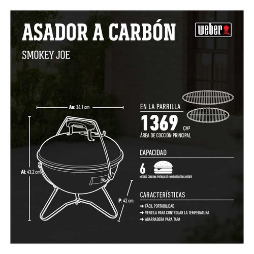 Asador Weber 40020 Portátil 14"