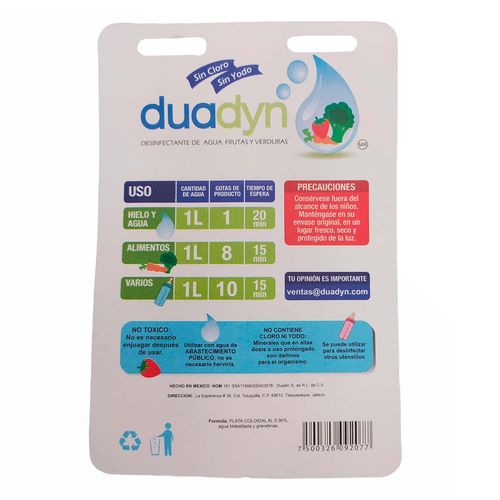 Desinfectante de Alimentos Duadyn Microbicida 15ml