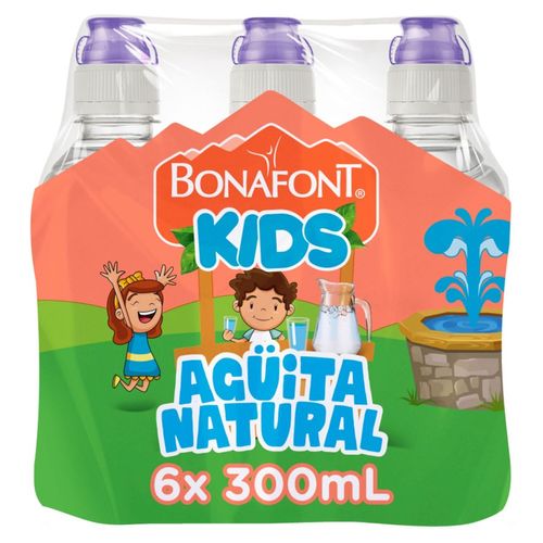 Bonafont Kids Agua Natural 6x300ml Chupón