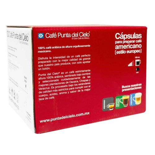 Cápsulas Punta del Cielo Americano 112g