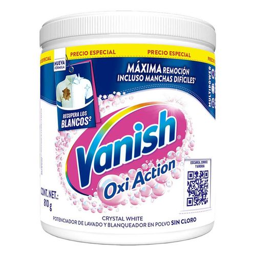 Quitamanchas en Polvo Vanish Crystal White para Ropa Blanca 810g