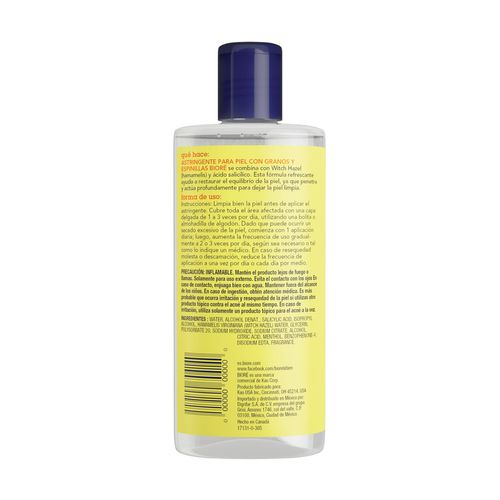 Astringente Facial Bioré Witch Hazel para Granos y Espinillas 235ml
