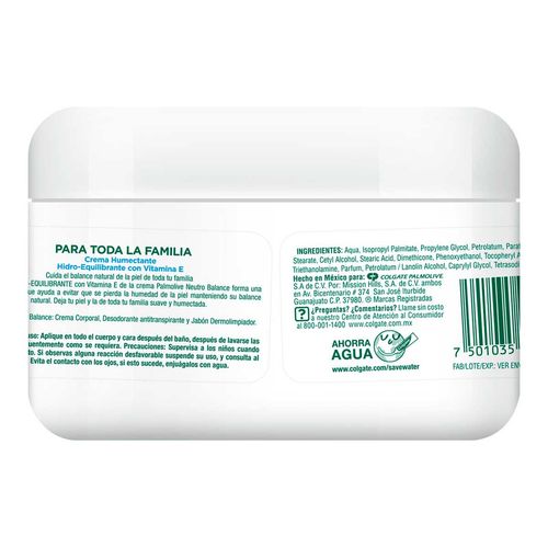 Crema Humectante Palmolive Neutro Balance Piel Normal 450g
