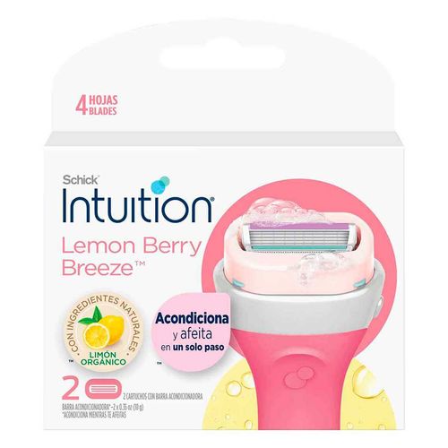 Repuestos Sistema de Rasurado Schick Mujer Intuition 2 Cartuchos