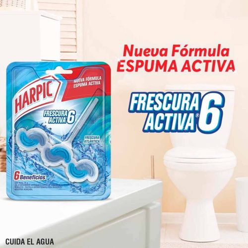 Pastilla Sanitaria Harpic Frescura Activa Frescura Atlántica 39g
