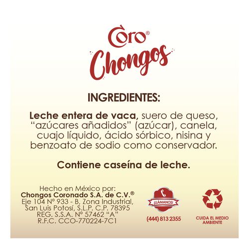 Chongos Zamoranos Coro 480g