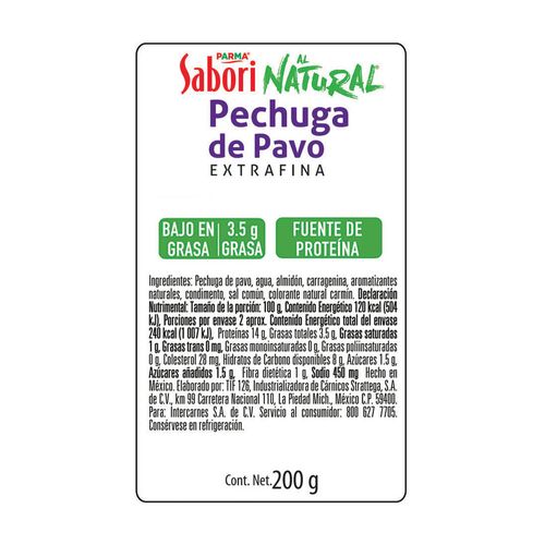 Pechuga de Pavo Extrafina al Natural Triple Click Sabori 200 g