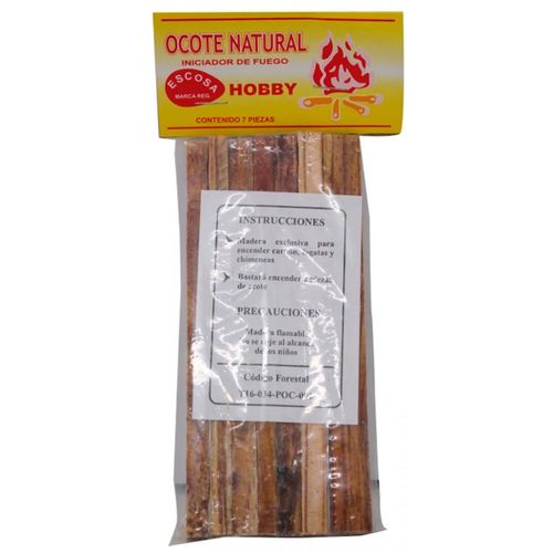 Ocote Escosa Hobby Natural Bolsa con 7 Piezas