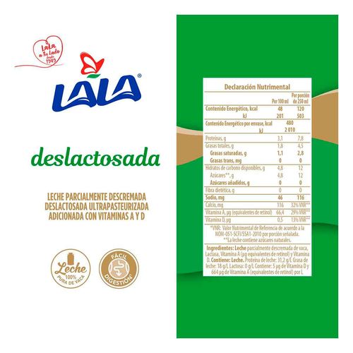 Leche Lala Deslactosada 1L