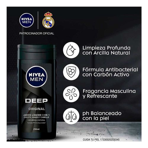 Jabón Liquido Corporal Nivea Men 250ml