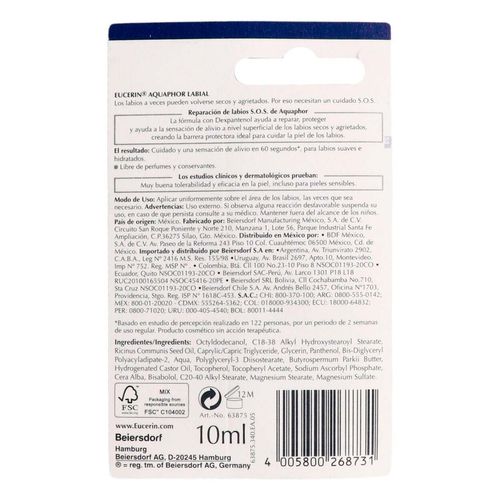 Bálsamo Eucerin Aquaphor 10ml