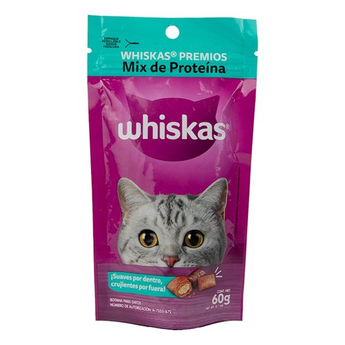 Premios Whiskas para Gatos Mix de Proteinas 60g