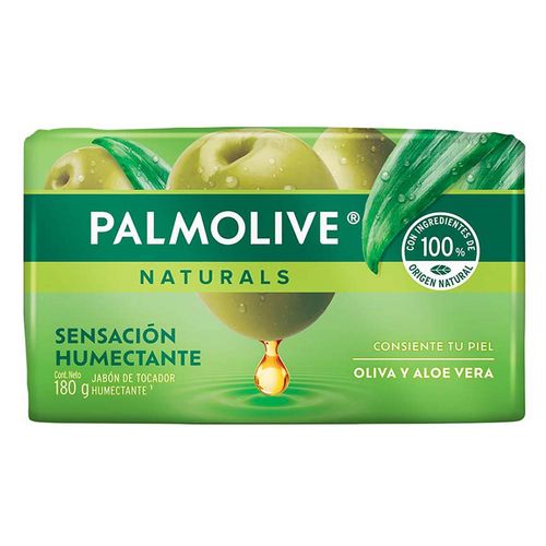 Jabón de Tocador Palmolive Naturals Aloe y Oliva Sensación Humectante 180g