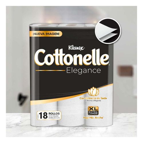 Papel Higiénico Kleenex Cottonelle Elegance 18 Rollos