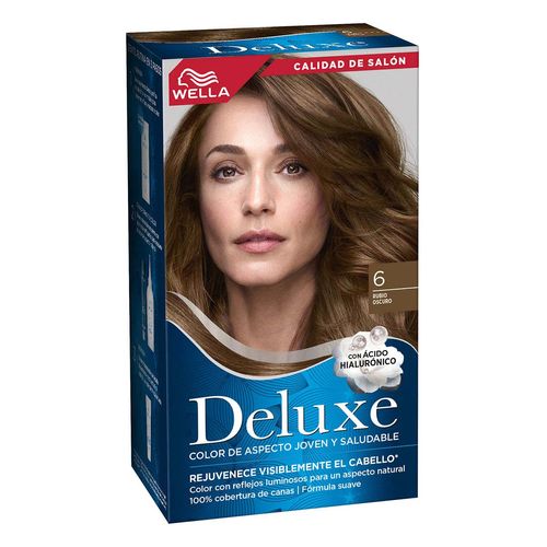 Tinte Permanente Deluxe 6 Rubio Oscuro 207g