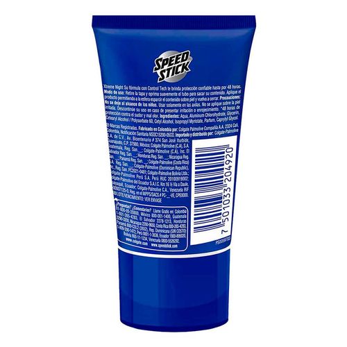 Antitranspirante en Crema Speed Stick Xtreme Night 30g