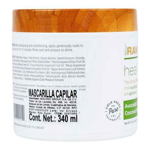 Mascarilla Capilar Raw Sugar Aceite de Aguacte 340ml