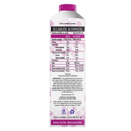 Leche Frutal Cereza Fresa Alpura 900ml