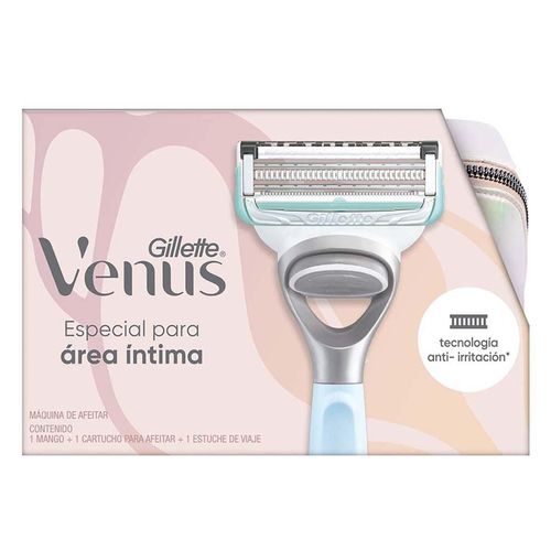 Kit Rastrillo para Mujer Gillette Venus Área Íntima 1 Unidad + Estuche