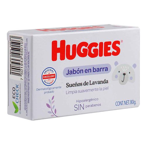 Jabón en Barra Huggies Sueños de Lavanda 80g