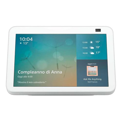 Echo Show 8 Segunda Generación Amazon Bocina Inteligente con Alexa Blanco