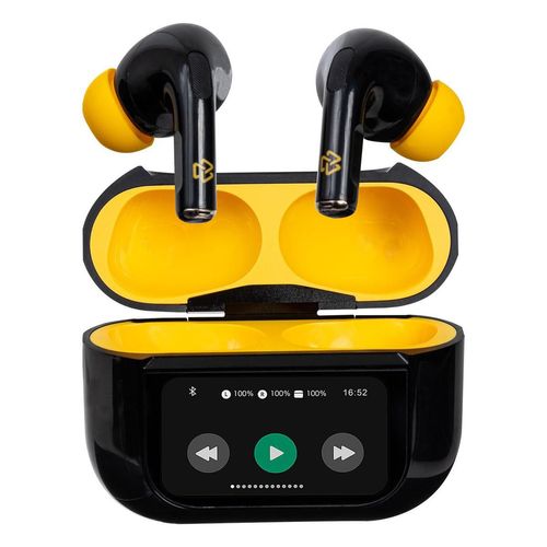 Audífonos True Wireless Stf Inalámbricos Negro Tracker LCD Micrófono