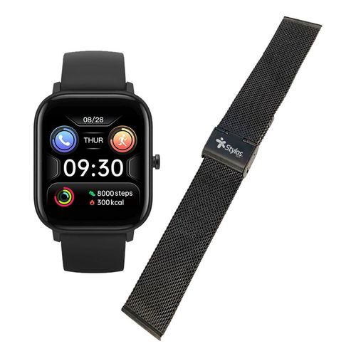 Smartwatch Stylos SW2 Correa Metalica Negro