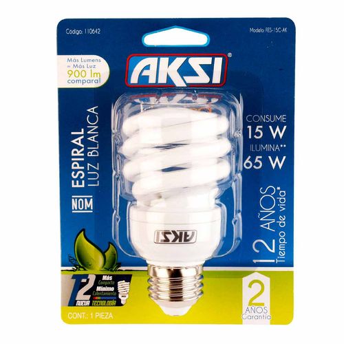 Foco Aho Aksi 15W Blanca Espiral Sp