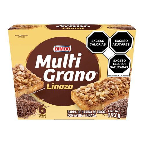 Barra Multigran Bimbo Linaza 6 Piezas 192g