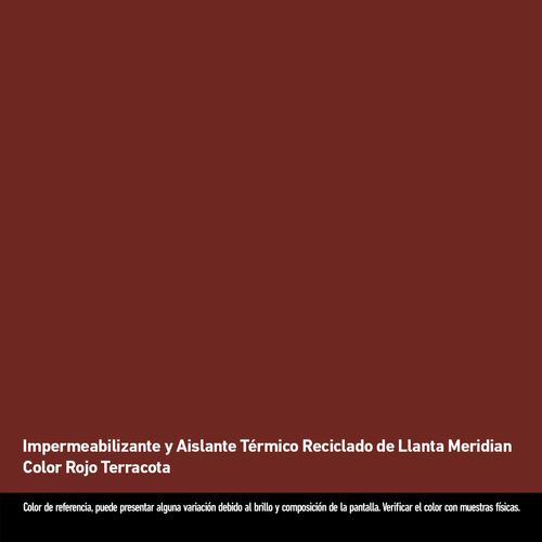 Impermeabilizante Reciclado Llanta Meridian Color Rojo 19L