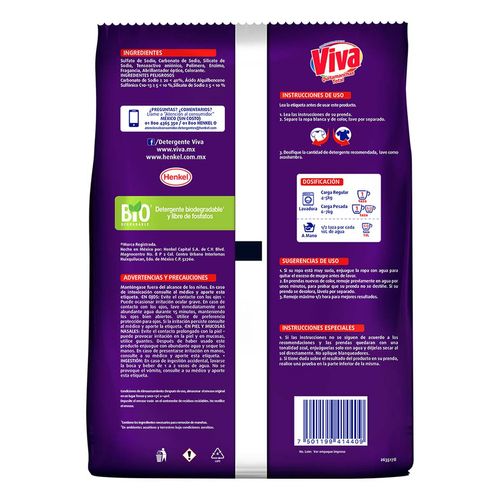 Detergente en Polvo Viva Quitamanchas Total Lavanda 850g