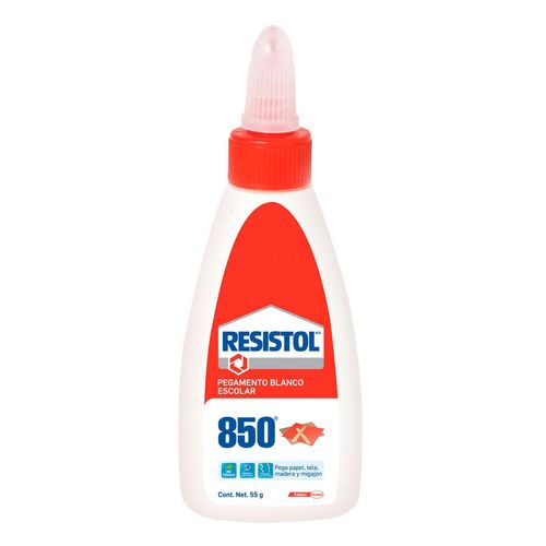 Pegamento Líquido Escolar Resistol 850 Blanco 55g 1 Pieza