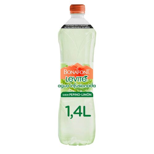 Agua Infusionada Bonafont Levité Con Toque Sabor Pepino Limón 1.4L Sin Azúcar