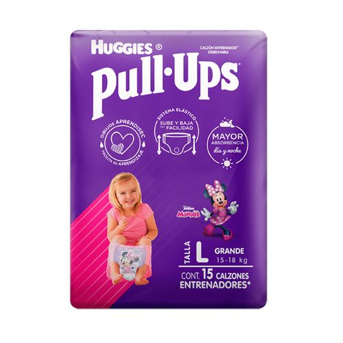 Calzones Entrenadores Huggies Pull Ups Talla Grande para Niñas 15 Calzones
