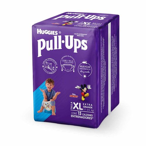 Calzones Entrenadores Huggies Pull Ups Talla Extra Grande para Niños 15 Calzones