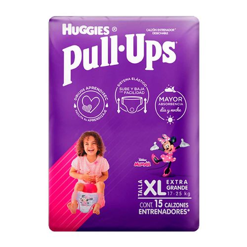 Calzones Entrenadores Huggies Pull Ups Talla Extra Grande para Niñas 15 Calzones