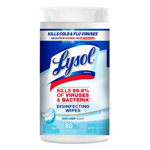 Toallitas Desinfectantes Lysol de Superficies Ocean 80 Toallitas