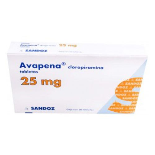 Tabletas Avapena 25mg Caja con 20 Tabletas