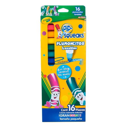 Plumoncitos Lavables 16 piezas Crayola Pip Squeaks