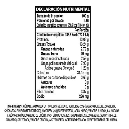 Ensalada de Atún Mazatún con Verduras y Mayonesa Cup Can 135g