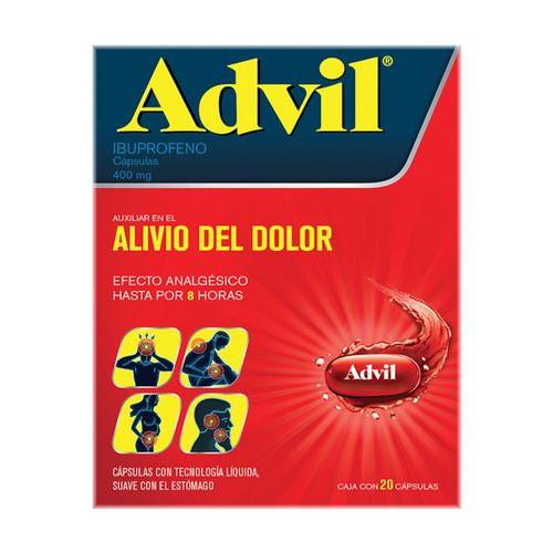 Capsulas Advil Analgésico 400mg