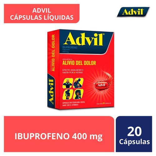 Capsulas Advil Analgésico 400mg